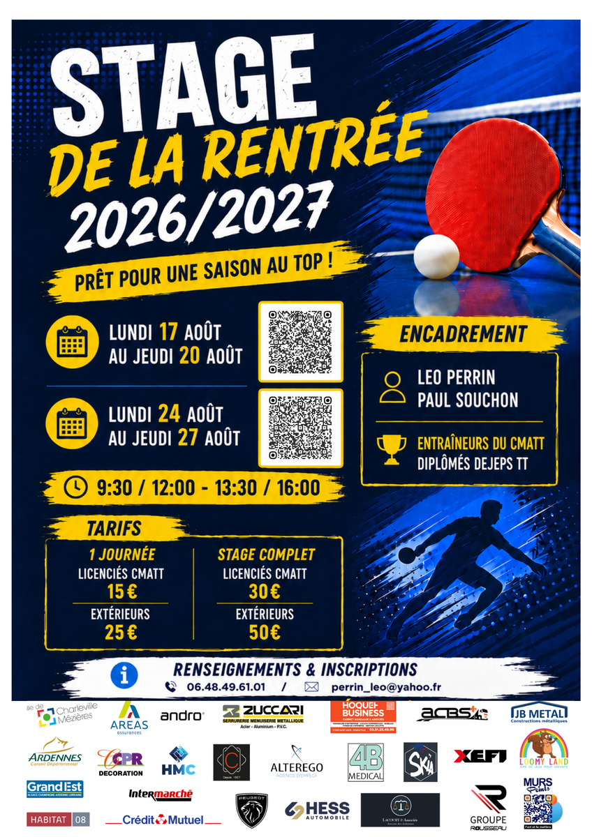 Salle Bestel - Stage de rentrée