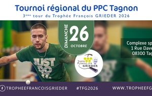 Trophée Grieder : tournoi du PPC Tagnon le 26 octobre