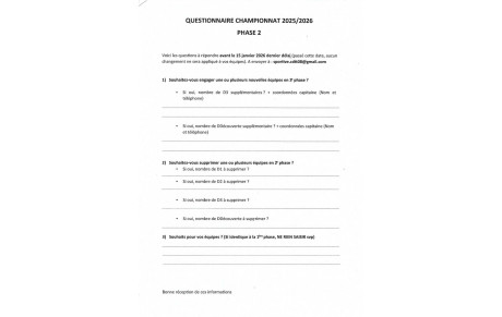 questionnaire championnat phase 2