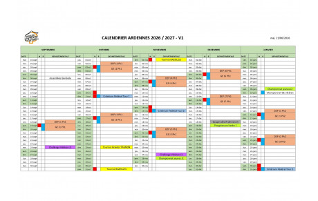 Calendrier 2026 / 2027 - Appel à candidature